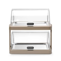 Dubultais aukstais displeja marmīts ar roll-top vāku 480×355×(H)480 mm, bēšs