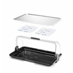 Maza «rolltop» tipa vitrīna, divu funkciju