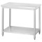 Centrālais nerūsējošā tērauda galds ar plauktu  1500x700x850 mm