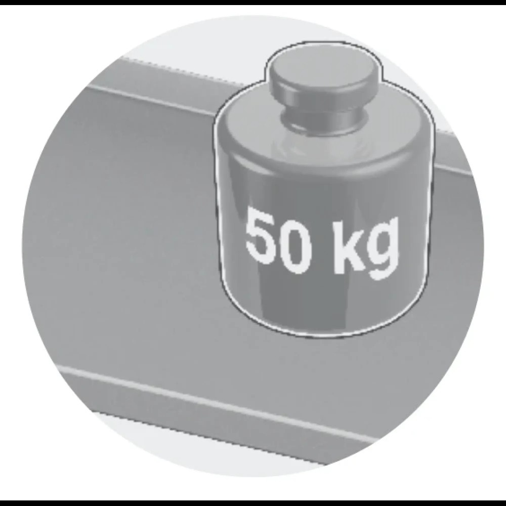 Sienas plauktu sistēma 500-5 ar diviem plauktiem (LSX2-50/50/60)