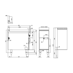 Elektriskais fritieris ar neitrālo skapi 18+18L 90 F2/18-98ET