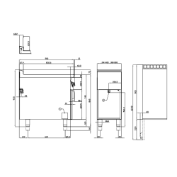 Elektriskais fritieris ar neitrālo skapi 25+25L 90 F2/25-98ET