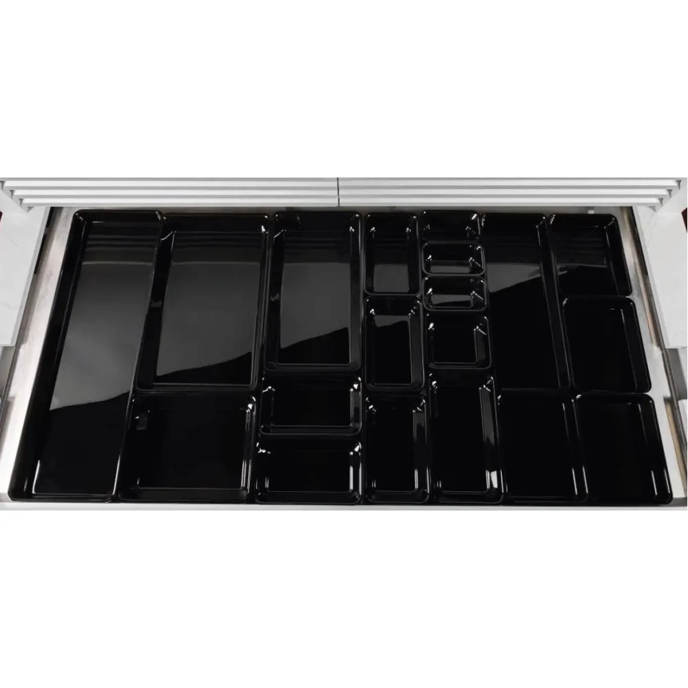Polimetilmetakrilāta GN 1/2 80 Plexi trauks Melns (A00003414)