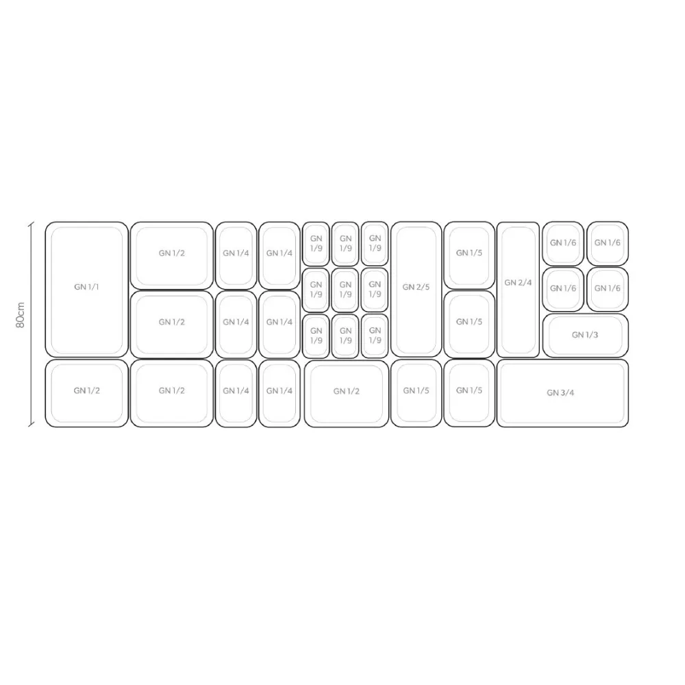 Polimetilmetakrilāta GN 1/1 20 Plexi trauks Balts (A00009233)