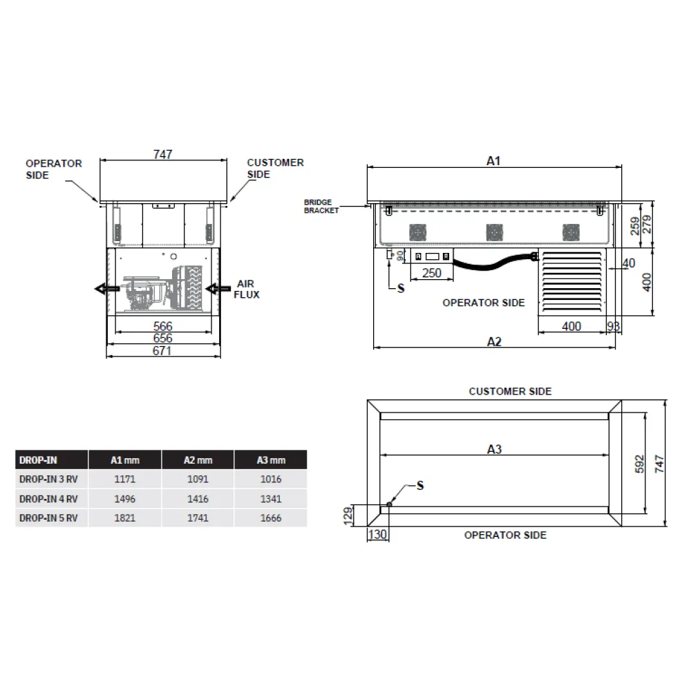 AUKSTAIS MARMĪTS AR VENTILATORU DROP-IN-4RV (006INDROP4R/V)