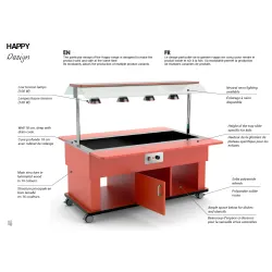 ПОДОГРЕВАЕМЫЙ МАРМИТ BUFFET С ИНФРАКРАСНЫМИ ЛАМПАМИ HAPPY 3 BM/INFRA