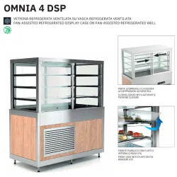 AR VENTILATORU DZESĒJAMA VITRĪNA AR FIKSĒTIEM STIKLIEM PRIEKŠPUSĒ OMNIA 4DSP/FX