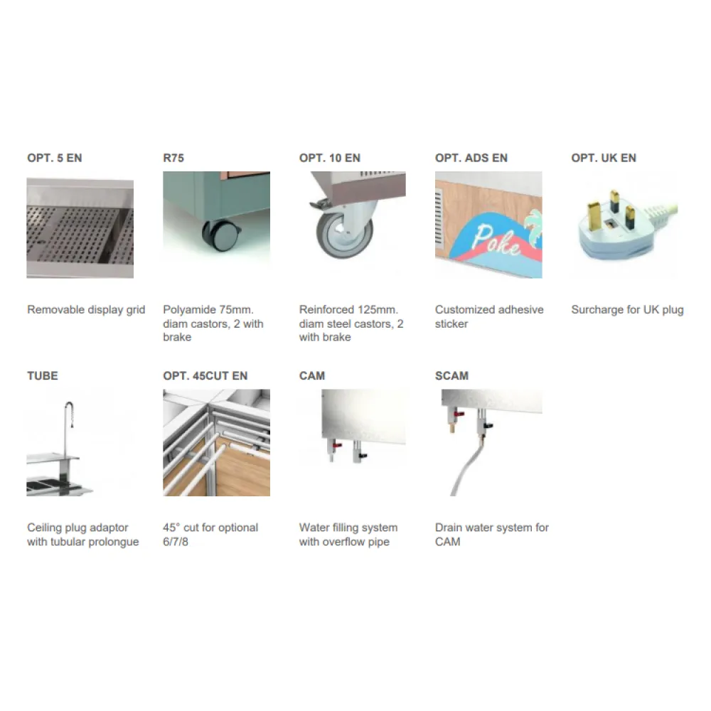 APSILDĀMĀ BUFETE AR VENTILATORU UN APAKŠĒJO NODALĪJUMU OMNIA 5BM/SC (01900OM5BMSC)