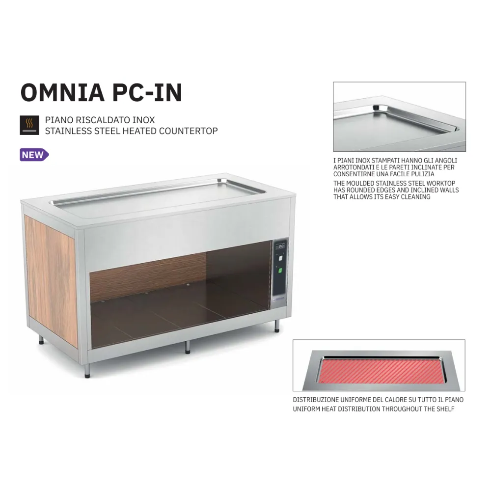 BUFETE AR APSILDĀMU NERŪSĒJOŠĀ TĒRAUDA VIRSMU OMNIA 2PC-IN (01900OM2PC/IN)