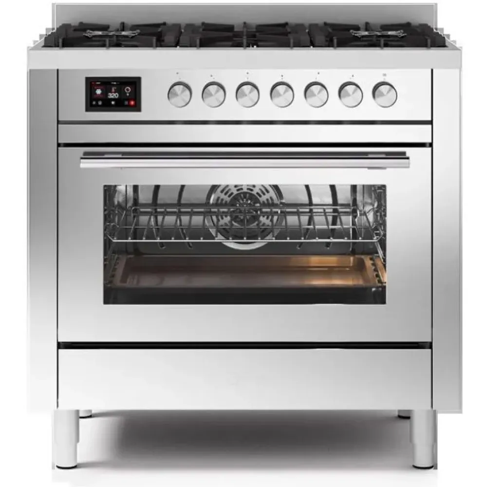 Plīts ar cepeškrāsni Professional Plus  90 cm P366DDWSY 6 degļi