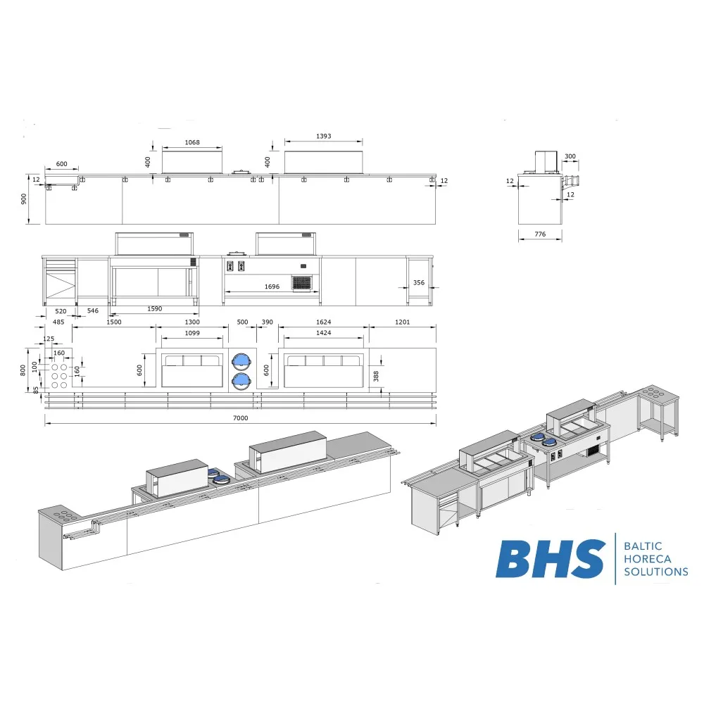 Projekts - Servēšanas līnija 7000 mm (BHS-XCH24-0115)
