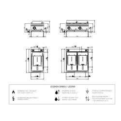 Elektriskais friteris 12+12 L FRBE77T DOMINA PRO 700
