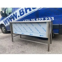 Brīvi stāvoša nerūsējošā tērauda vanna 1600 mm