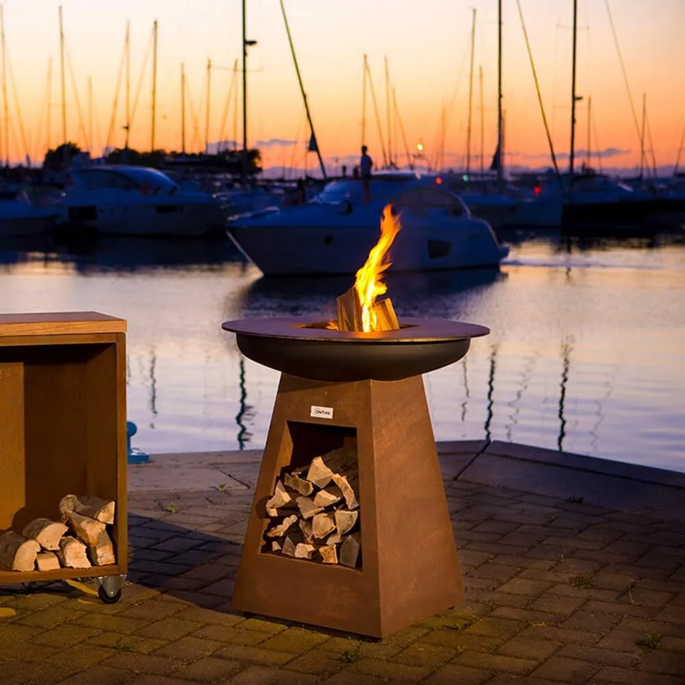 Ogļu grils Charcoal grill BBQ  Corten Version 1000 mm (BHS-VCS)