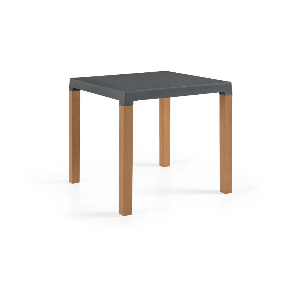 Galds DIVA, kājas no dabīgā koka. (3G-TableDivaWood)
