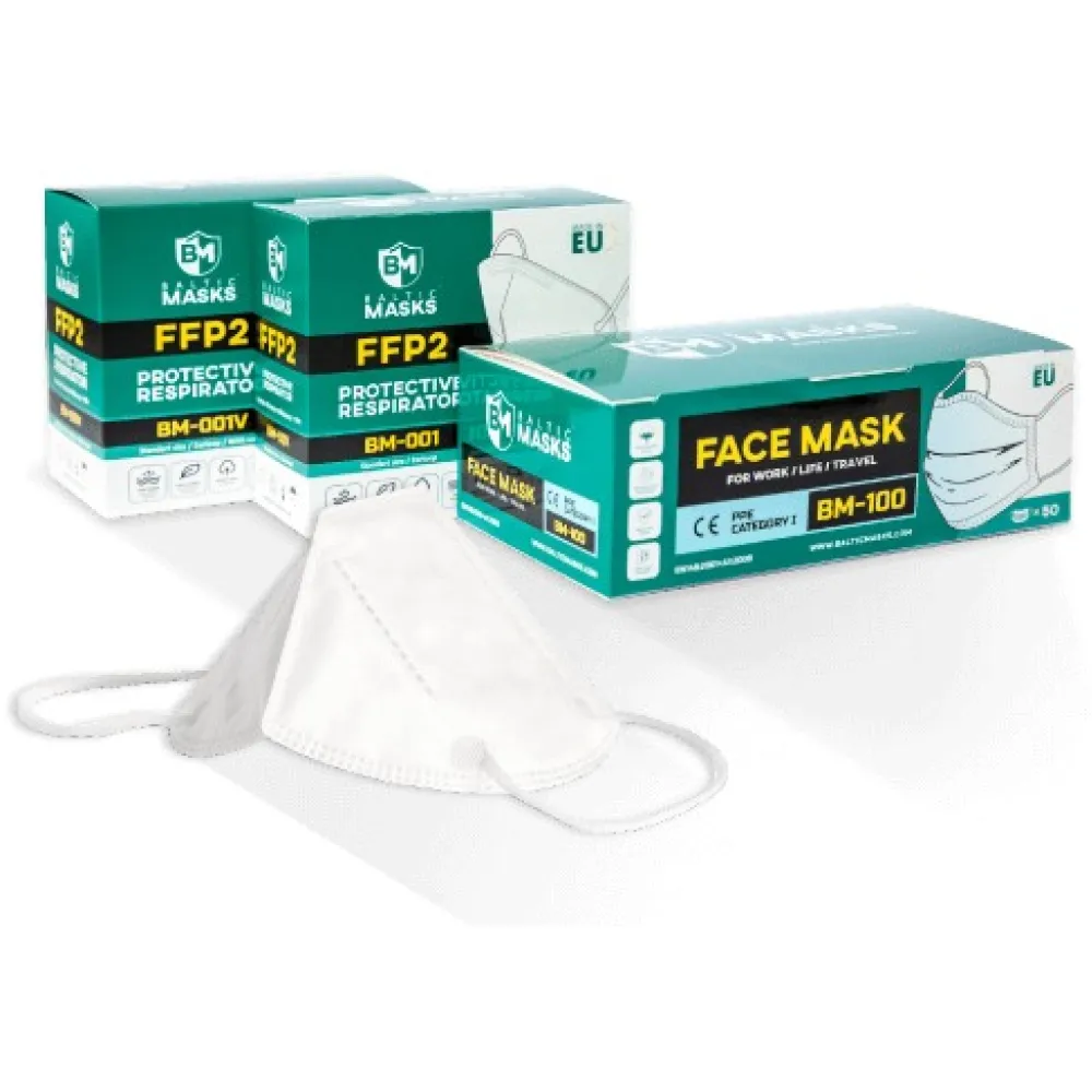 Sejas maska pretmikrobu Balta (BM-003)