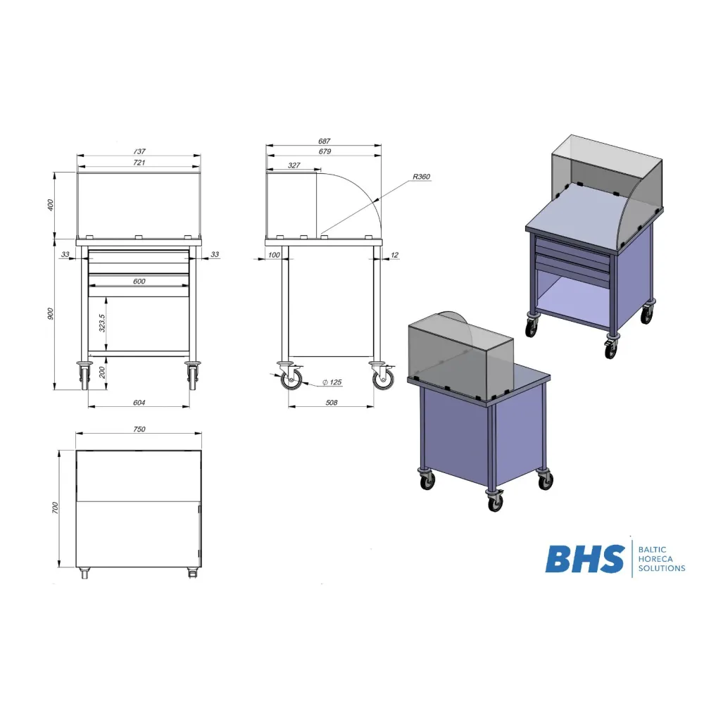 Picu galds 750 mm (RAS112)