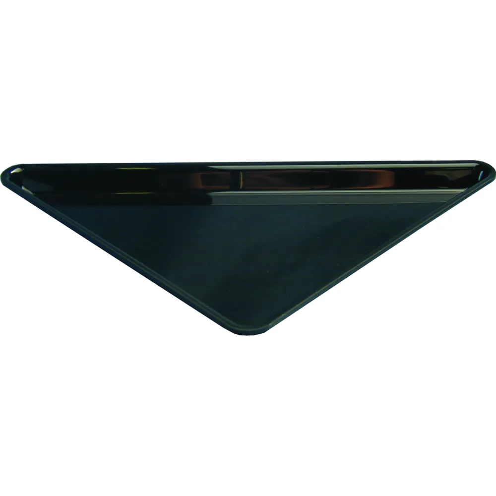 Polimetilmetakrilāta Plexi Triangle trauks 270x270x360x20mm Melns (A00005001)