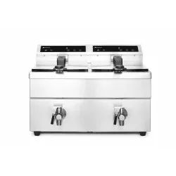 Friteris indukcijas ar izteces krānu - 2 x 8 l