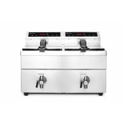 Friteris indukcijas ar izteces krānu - 2 x 8 l