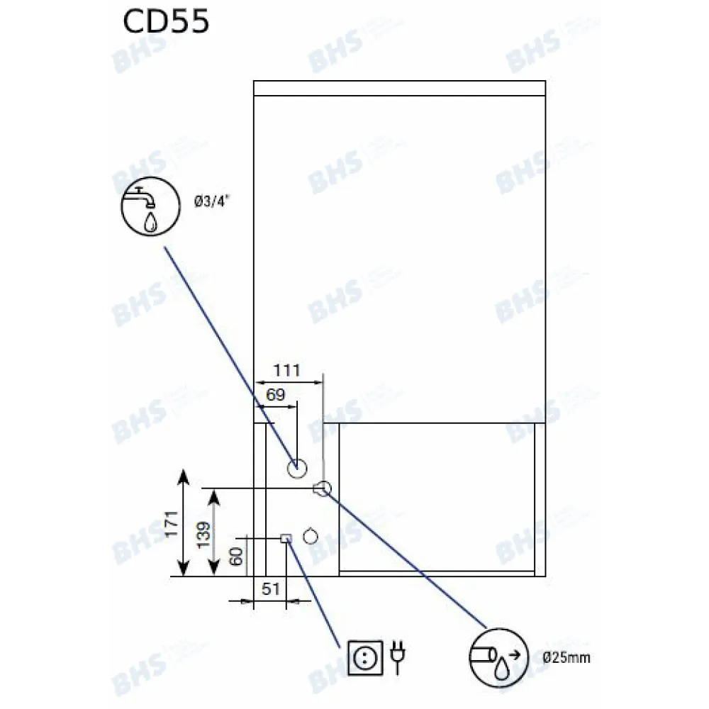 Ledus ģenerators CD55 A/W, 55-58kg/24h (50102U)