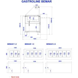 Hot showcase BEMAR G 1000 mm