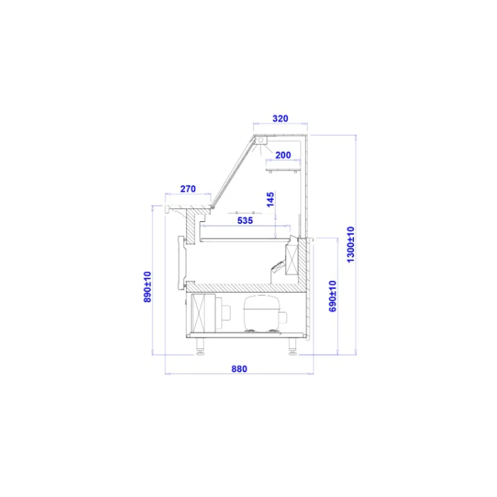 Salātu bārs GASTROLINE PREMIUM EX 2000mm (GLP140EX)