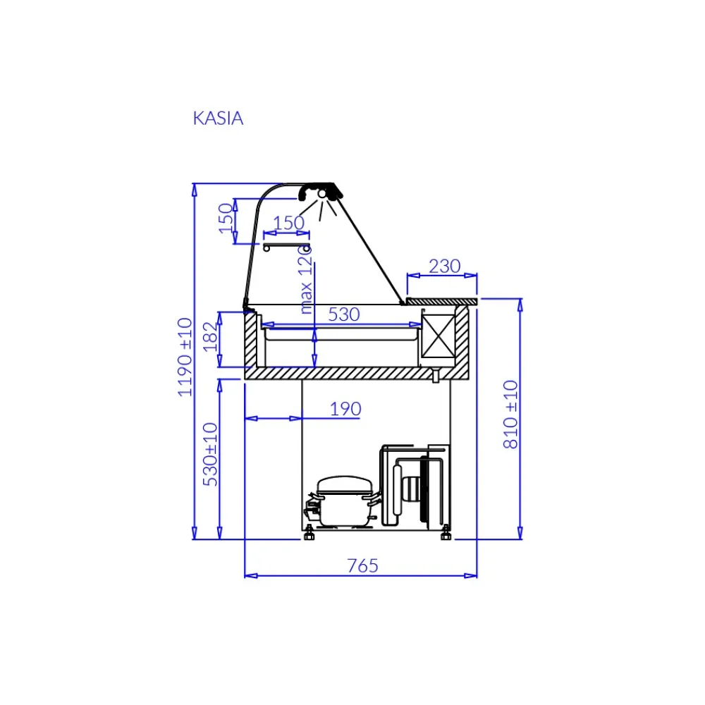 Salātu bārs KASIA 1300 mm (KA101TS)