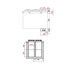 Saldējuma dispensers GELATO 2 900 mm REMOTE