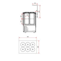 Saldējuma dispensers GELATO 2 900 mm