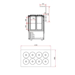 Saldējuma dispensers GELATO 2 1150 mm