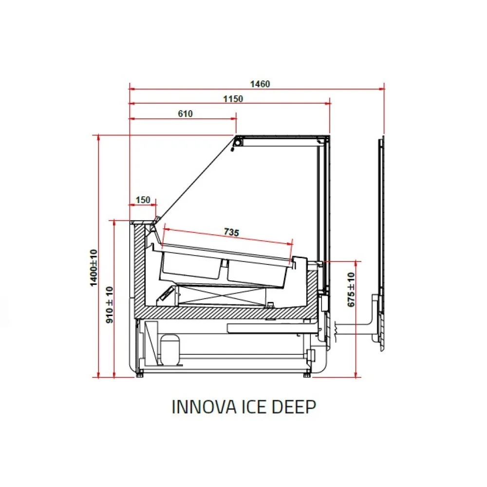 Saldējuma vitrīna INNOVA DEEP ICE 1750 mm (INN-ICE140.18)