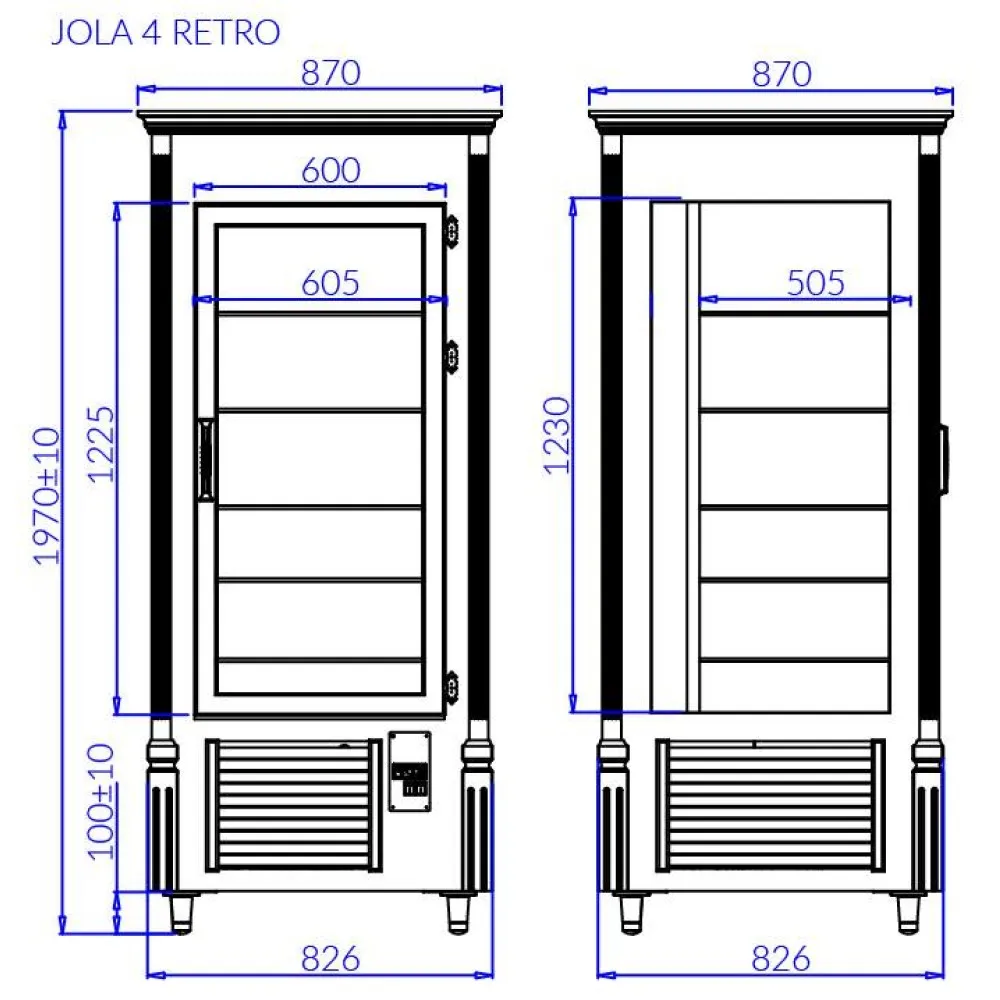 Vitrīna JOLA 4 RETRO (JO100RETRO)