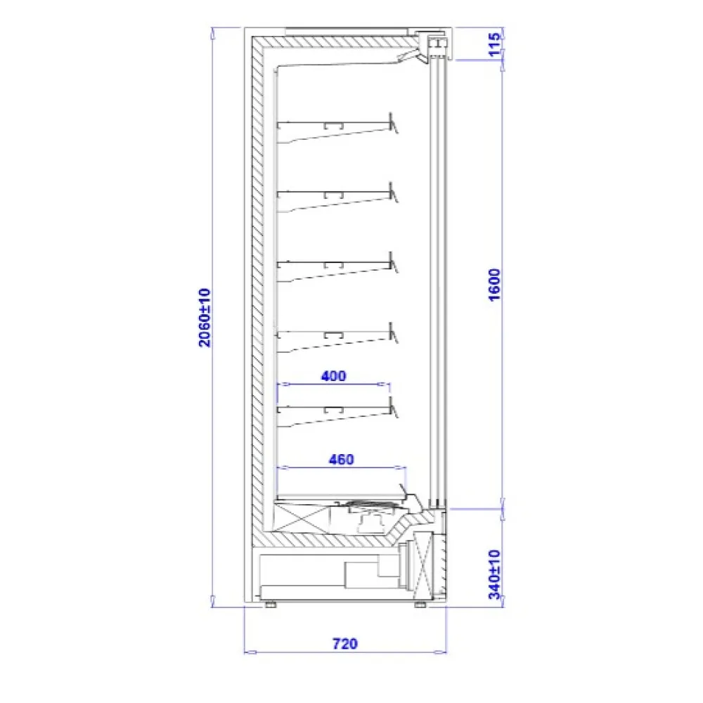 Vitrīna KING INVERTER 1.0 DPT (KGI120DP)