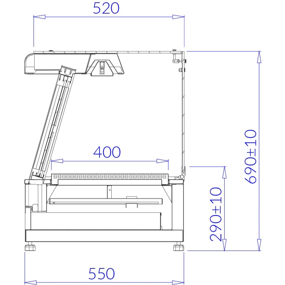 Karsta vitrīna PIZZA BAR 900 mm (PIZZABAR0.9)