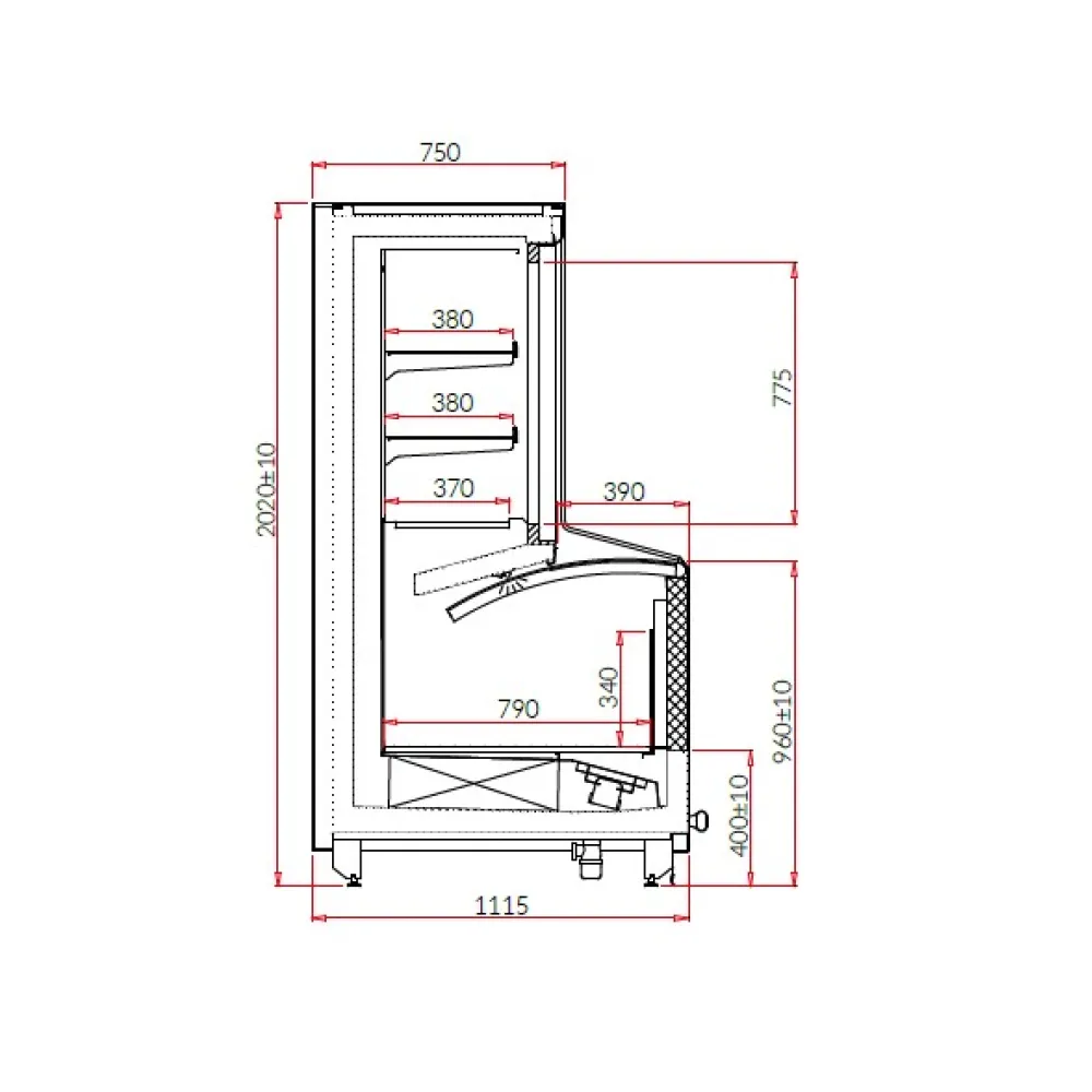 Lielveikalu saldētava - vitrīna LEVEL L 3.75 REMOTE (LVL180L)