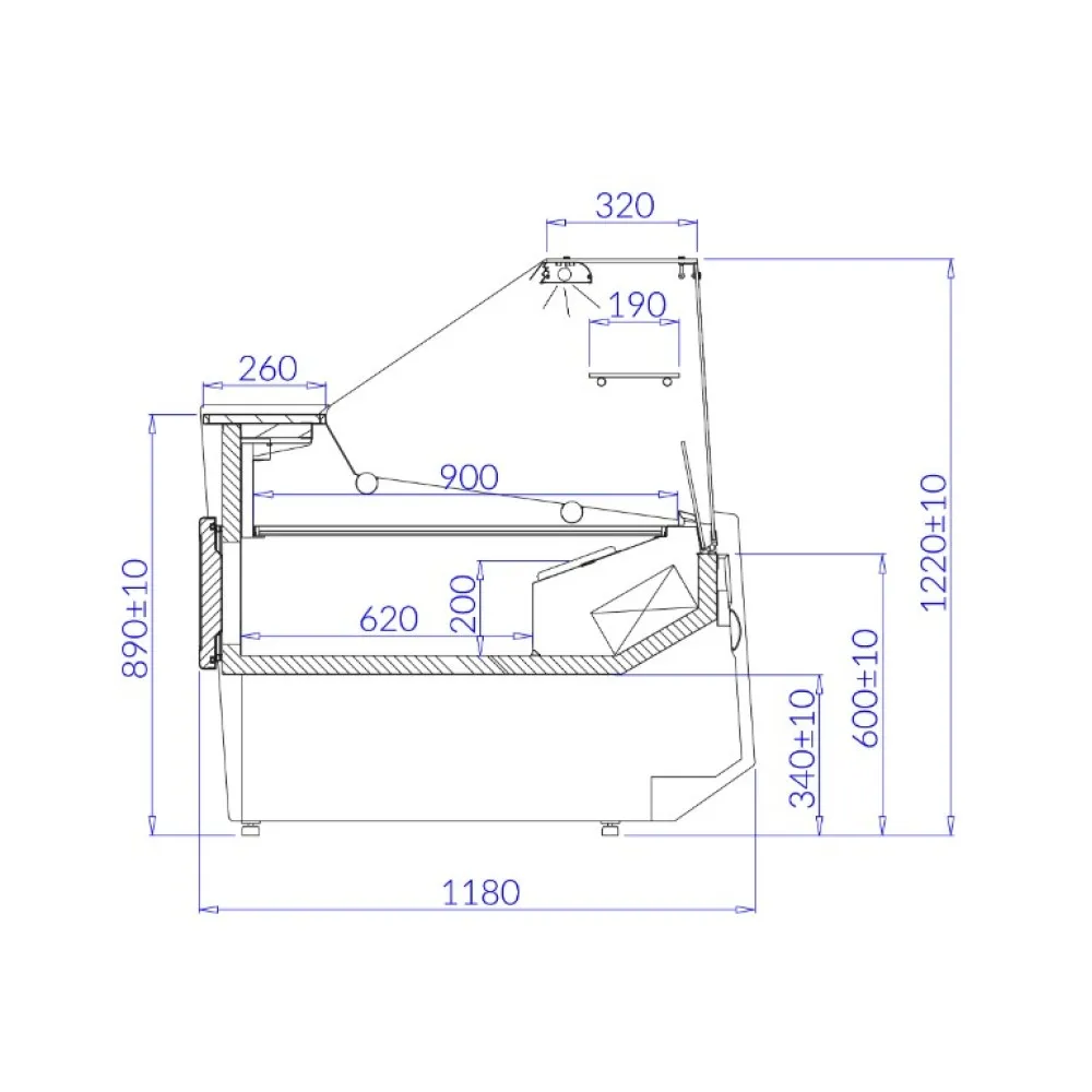 Auksta vitrīna LUZON DEEP 1.25 REMOTE (BA230WG-c)