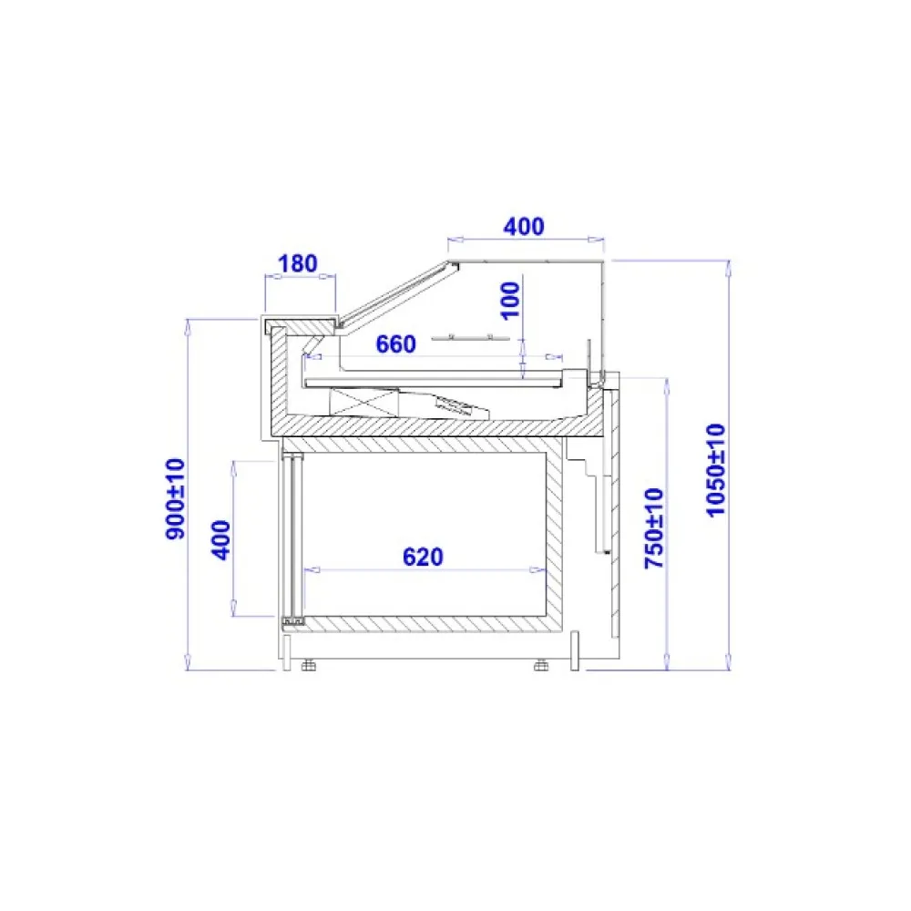 Konditorejas vitrīna PARIS 3.75 Z REMOTE (PRS180Z-c)