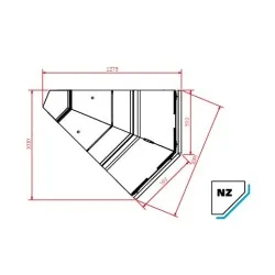 Outer corner PROXIMA NZ45 REMOTE