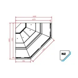 Outer corner PROXIMA NZ90 REMOTE