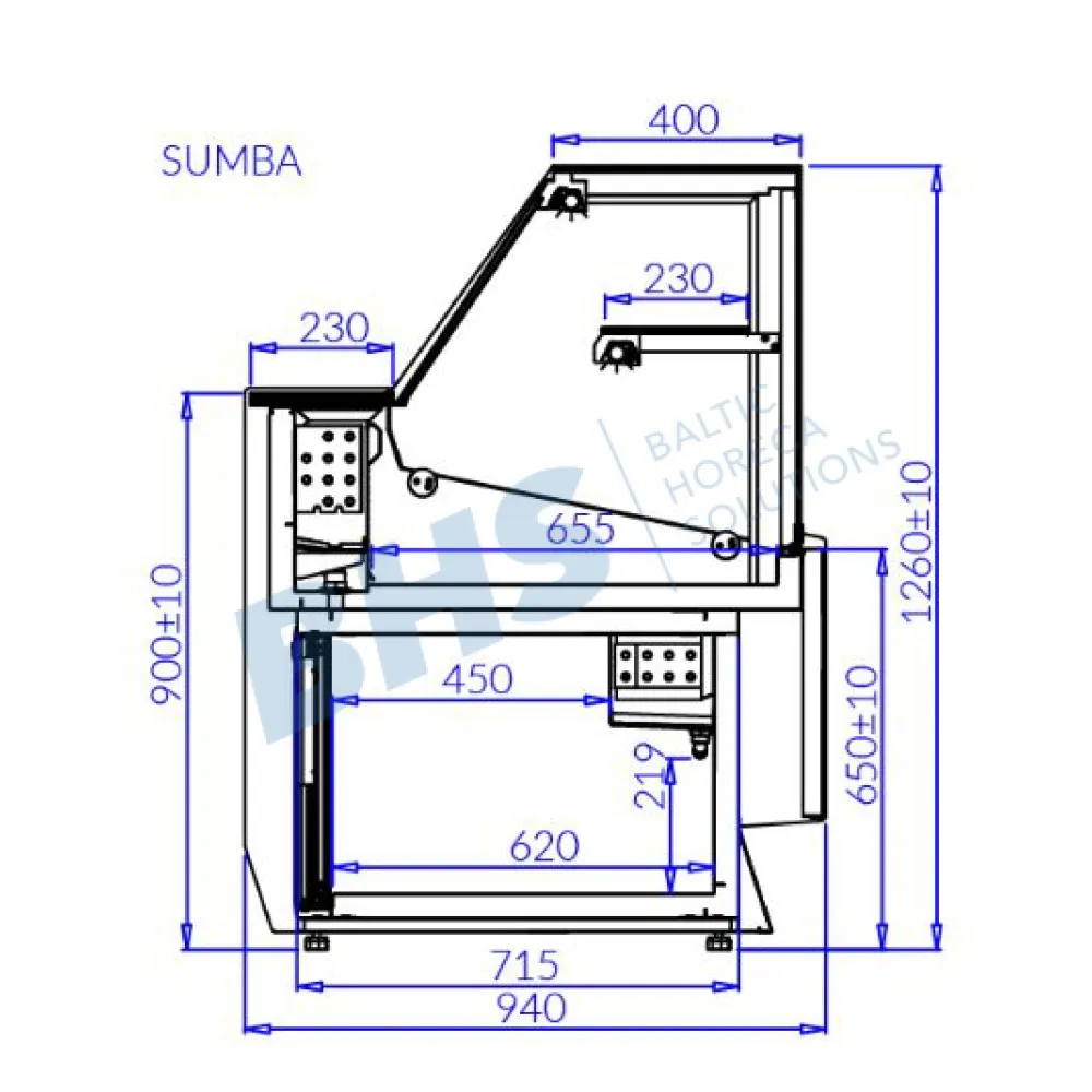 Auksta vitrīna SUMBA 1.0 REMOTE (SU100-c)
