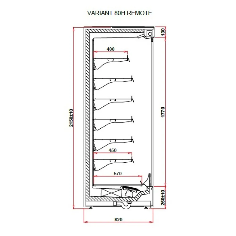Vitrīna VARIANT 1.0 80H REMOTE (VT100.800H-c)