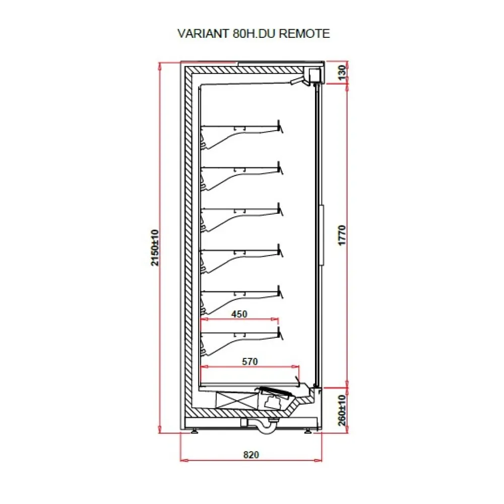 Vitrīna VARIANT 1.0 80H REMOTE (VT100.800H-c)