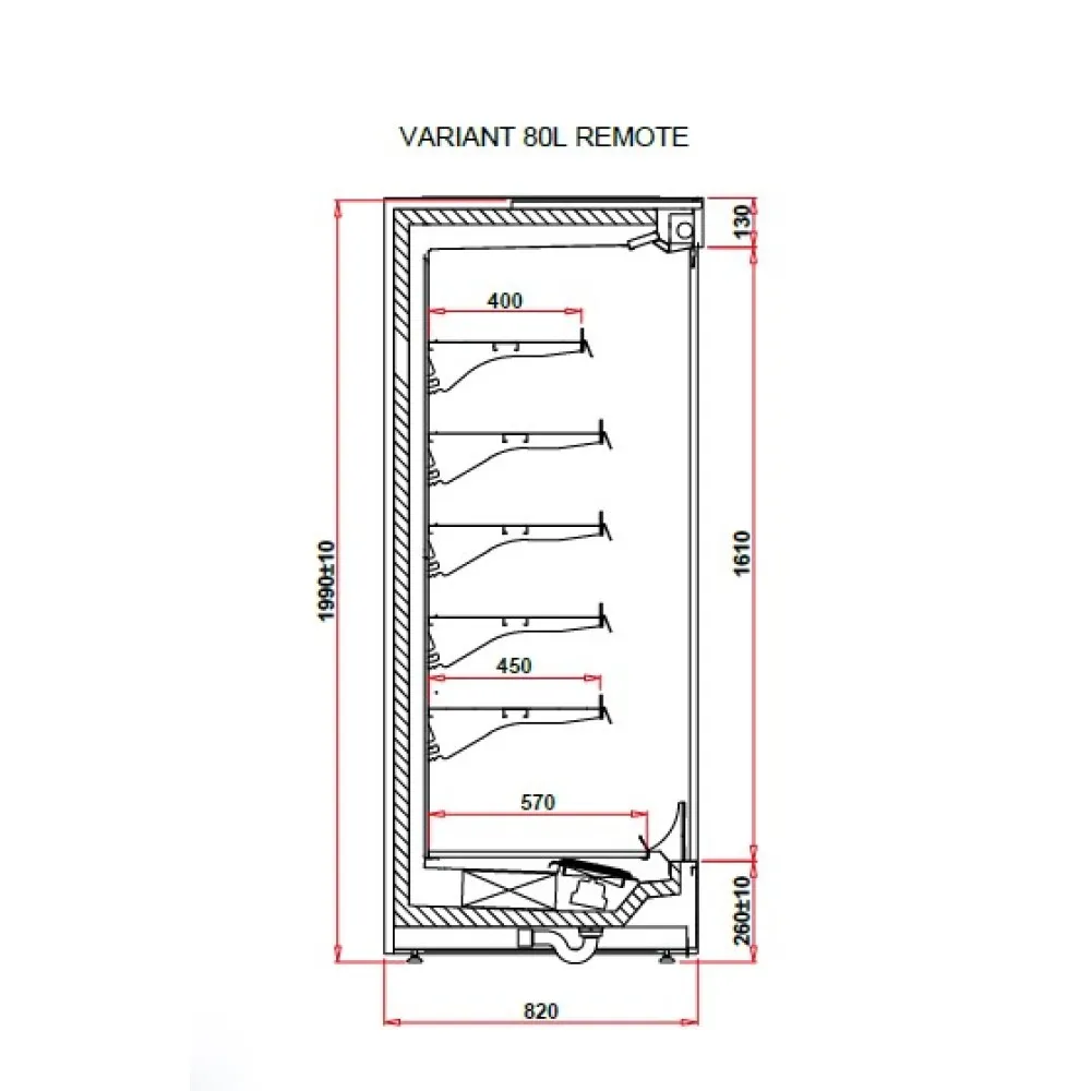 Vitrīna VARIANT 2.50 80L REMOTE (VT104.800L-c)