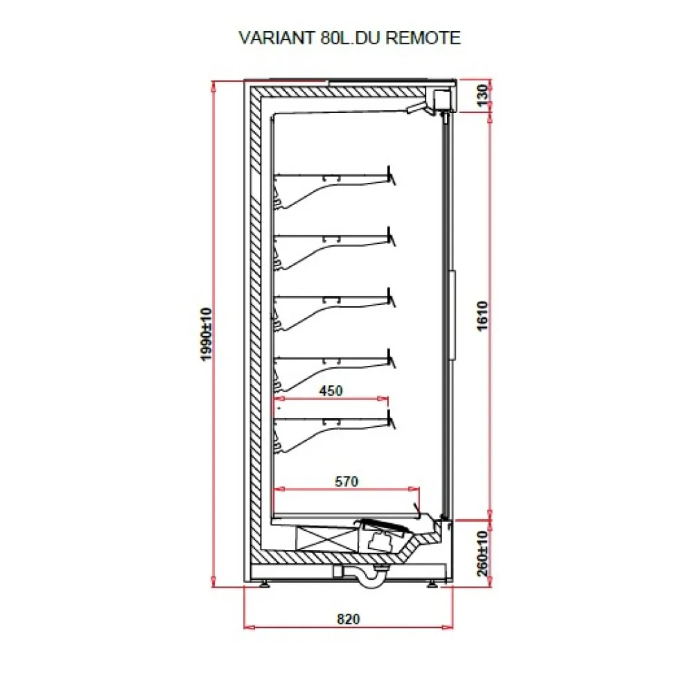 Vitrīna VARIANT 2.50 80L REMOTE (VT104.800L-c)