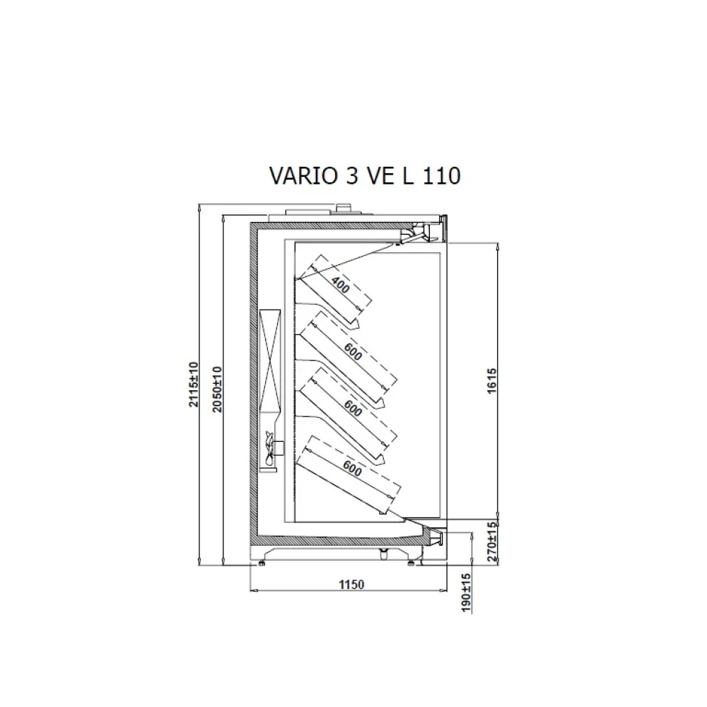 Vitrīna VARIO 3 VE 3.75 110L REMOTE (VR380.1100L.VE)