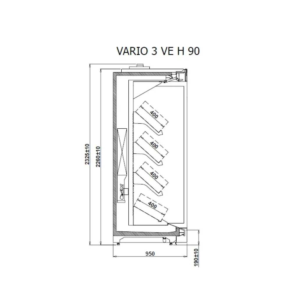 Vitrīna VARIO 3 VE 3.13 90H REMOTE (VR370.900H.VE)