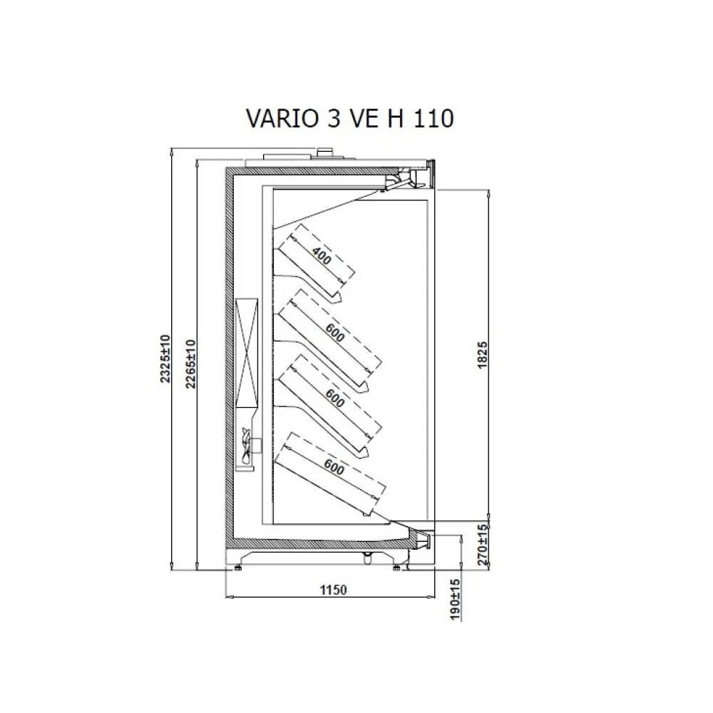 Vitrīna VARIO 3 VE 1.25 110H REMOTE (VR330.1100H.VE)
