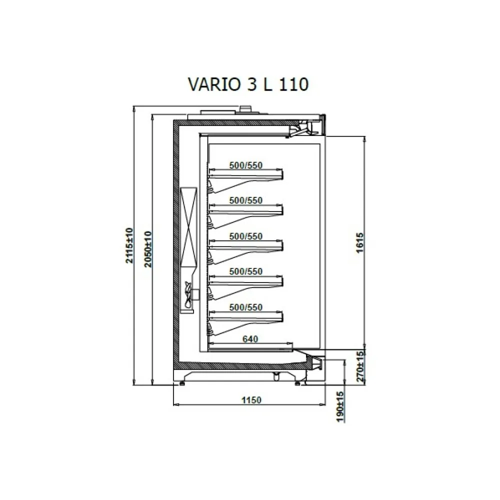 Vitrīna VARIO 3 3.75 110L REMOTE (VR380.1100L)