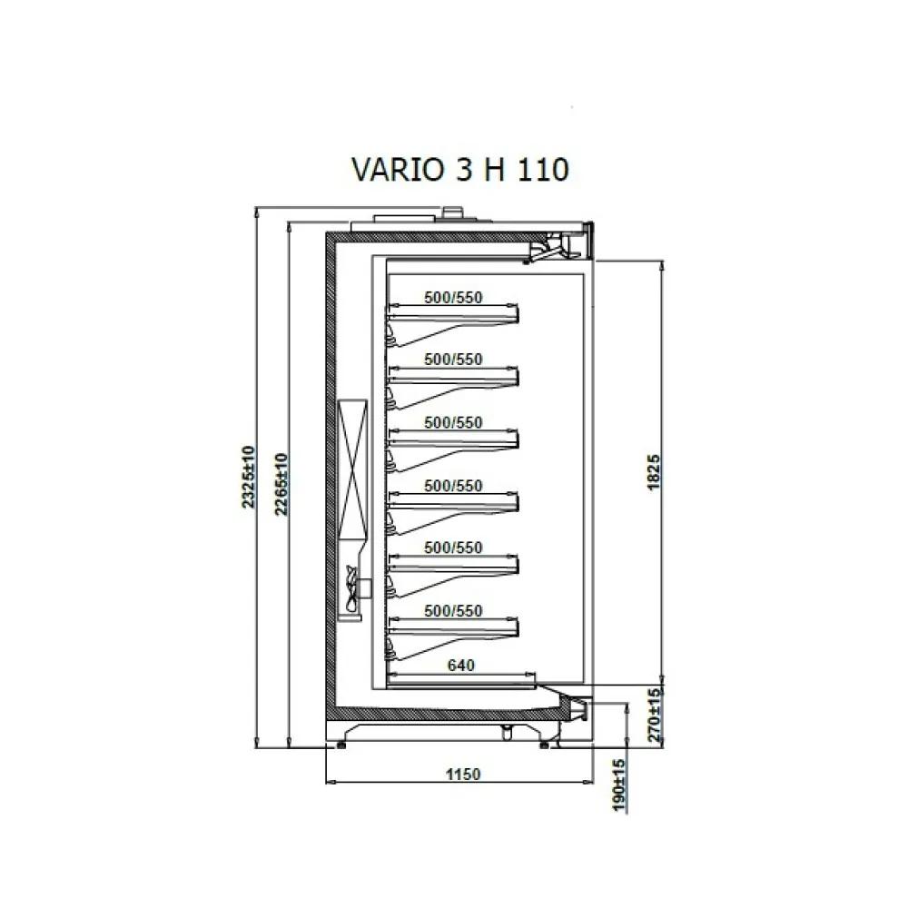 Vitrīna VARIO 3 1.25 110H REMOTE (VR330.1100H)